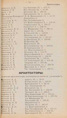 Полунов А.З. Первый карманный адрес-указатель (справочник) гор. Москвы... М., 1915.